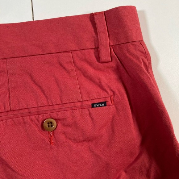 Polo Ralph Lauren Chino Shorts 35 9" Stretch Classic Fit Salmon (Tag 34) - Picture 4 of 8